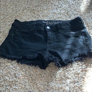 American Eagle black jean shorts